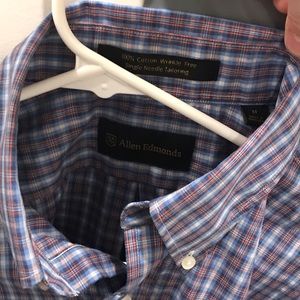 Allen Edmons Button Down Sport Shirt Plaid